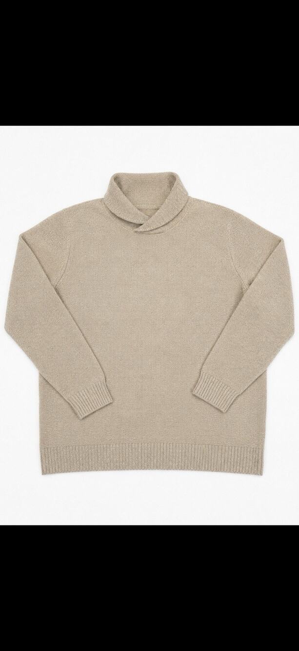Women’s Lands End Beige Cowl Neck Sweater Size 2X (20w-22w)